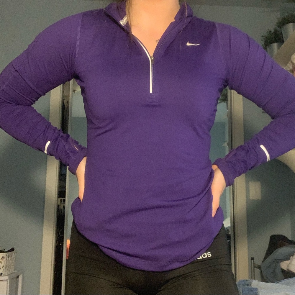 purple nike quarter zip